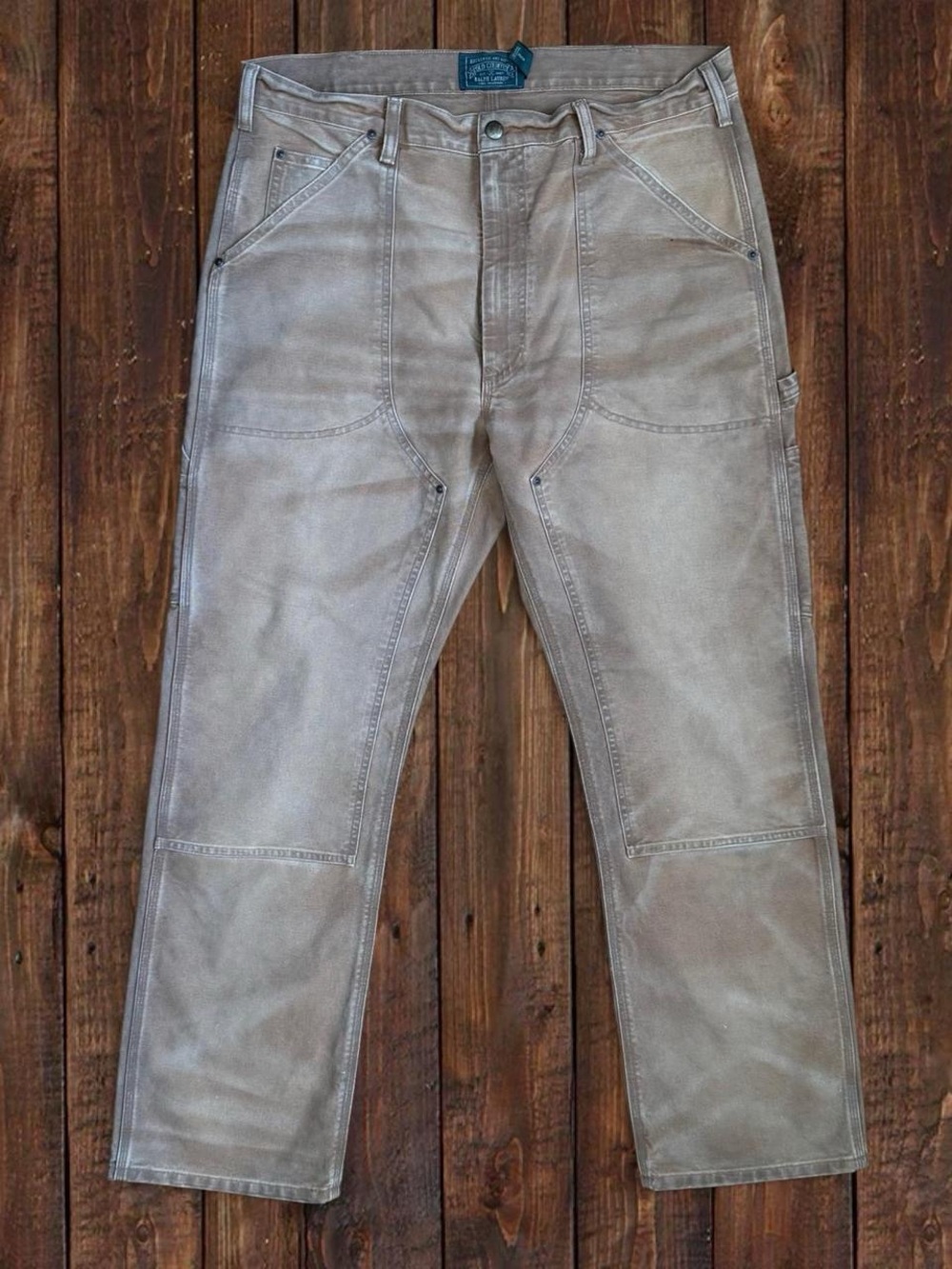 Ralph Lauren Polo Country double knee carpenter pants in tan